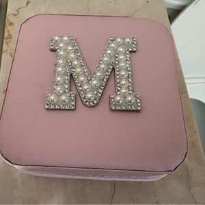 Pearl Embellished Pink Jewelry Box
